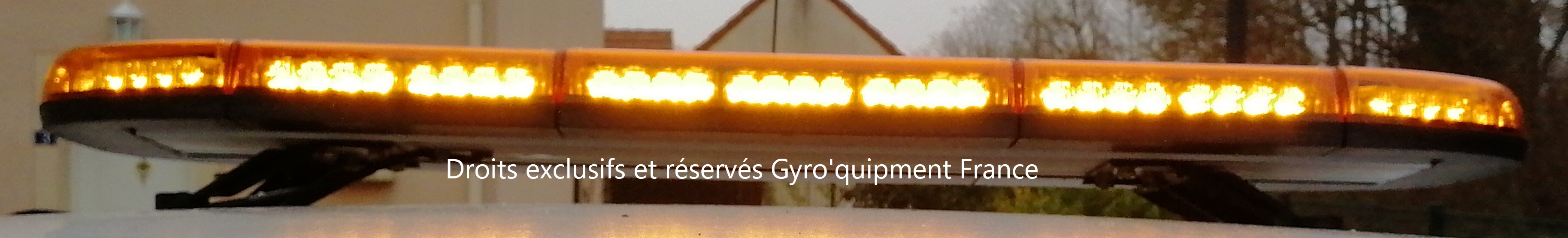 Rampe de gyroleds Orange 116 cm Puissance 240 W avec boitier de contrôle