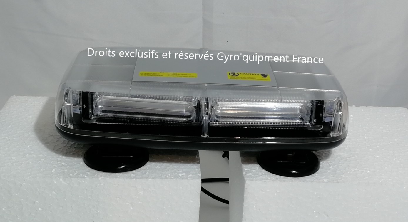 Mini-rampe magnétique Led Bleu POLICE, POMPIER, AMBULANCE, TRANSPORT ORGANE 