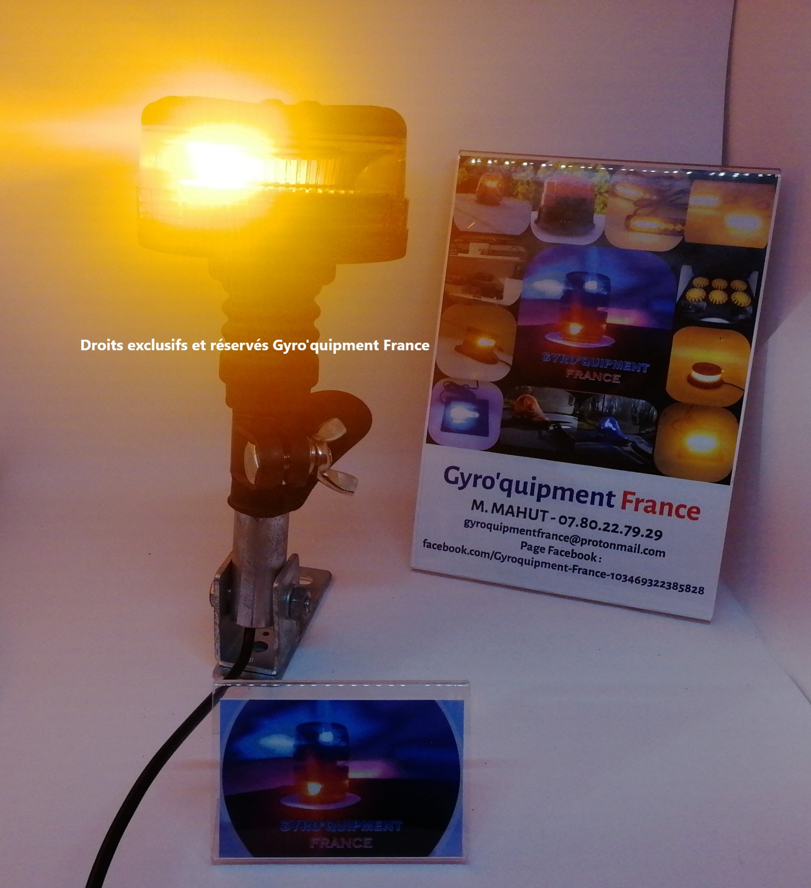 Gyrophare Orange Hampe
Tracteurs, voirie, Convoi