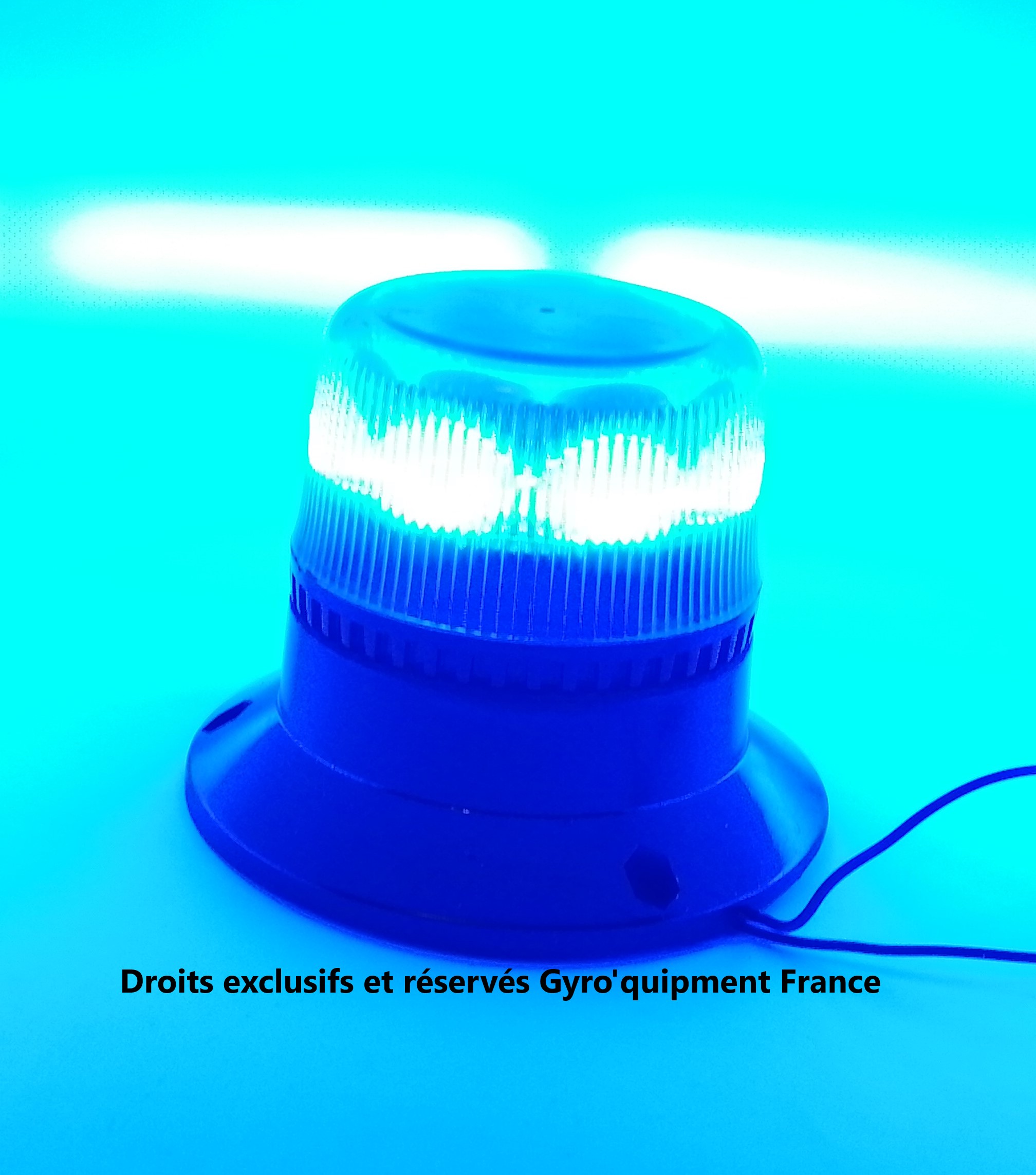Gyrophare led GYROLED bleu ISO 3 Points MERCURA