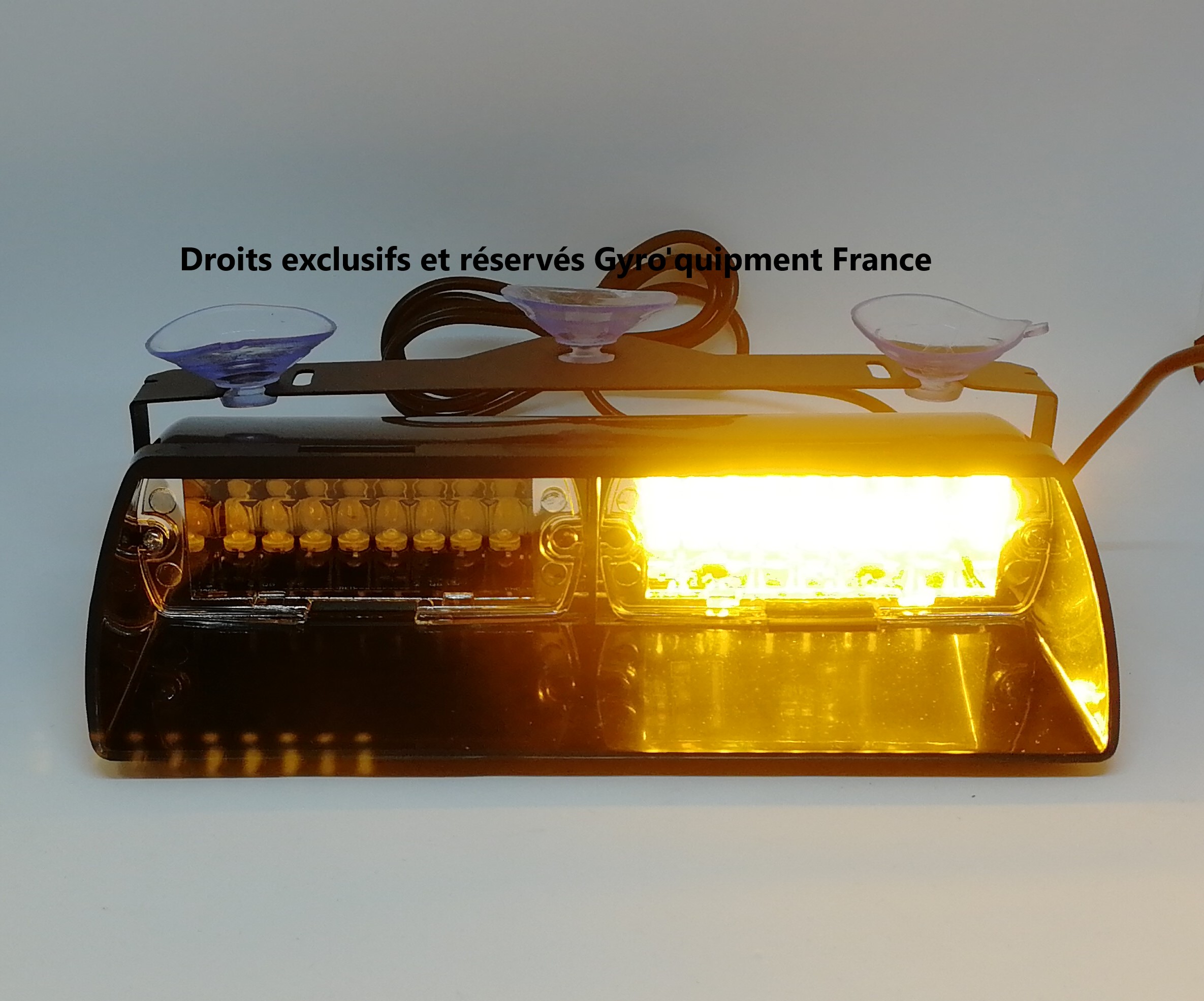 Gyrophare feu de pare-brise Orange 36W Prise allume cigare 12V