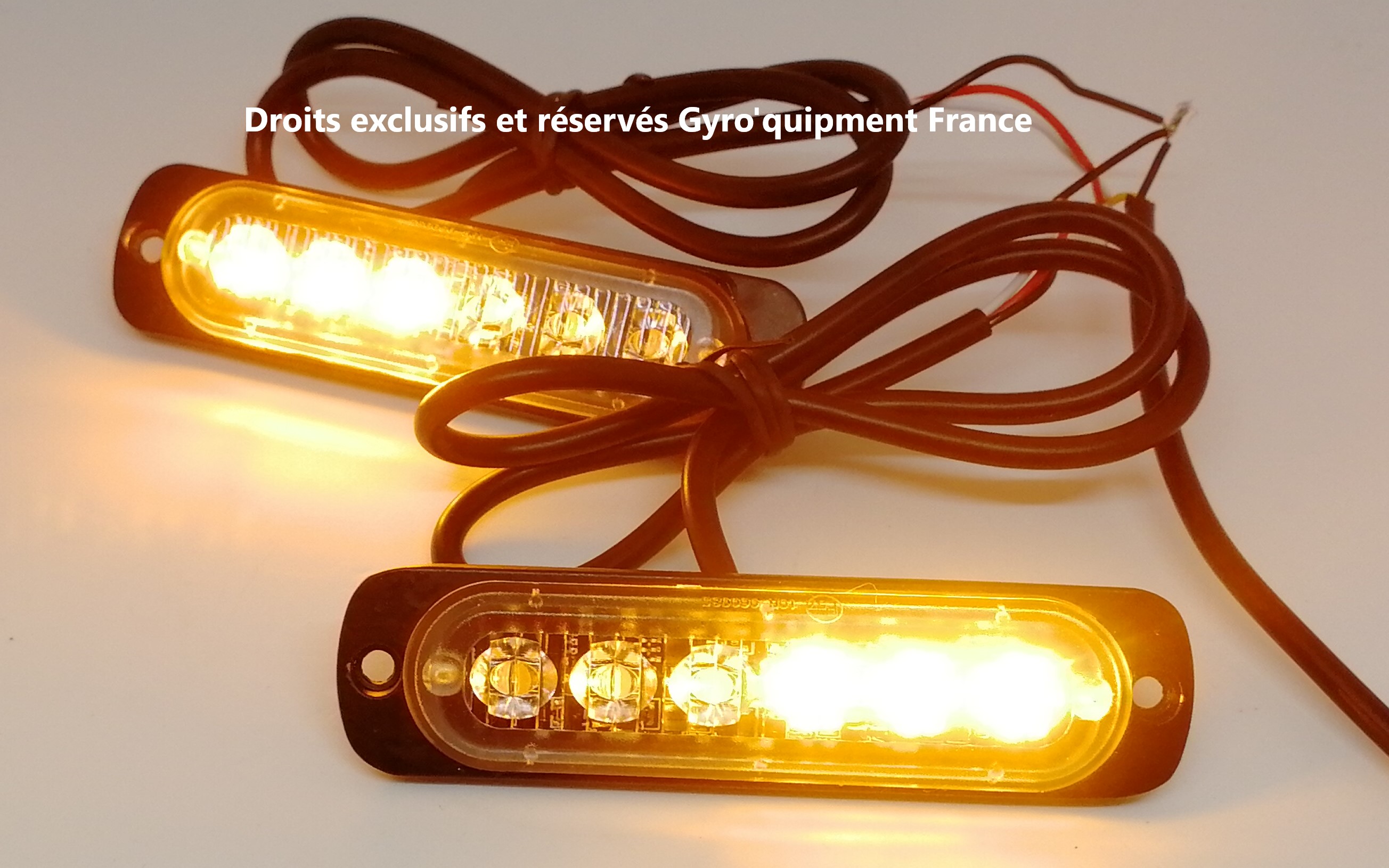 Feux de pénétrations extra plat orange gyrophare sécurité convoi agricole exceptionnel auto voiture