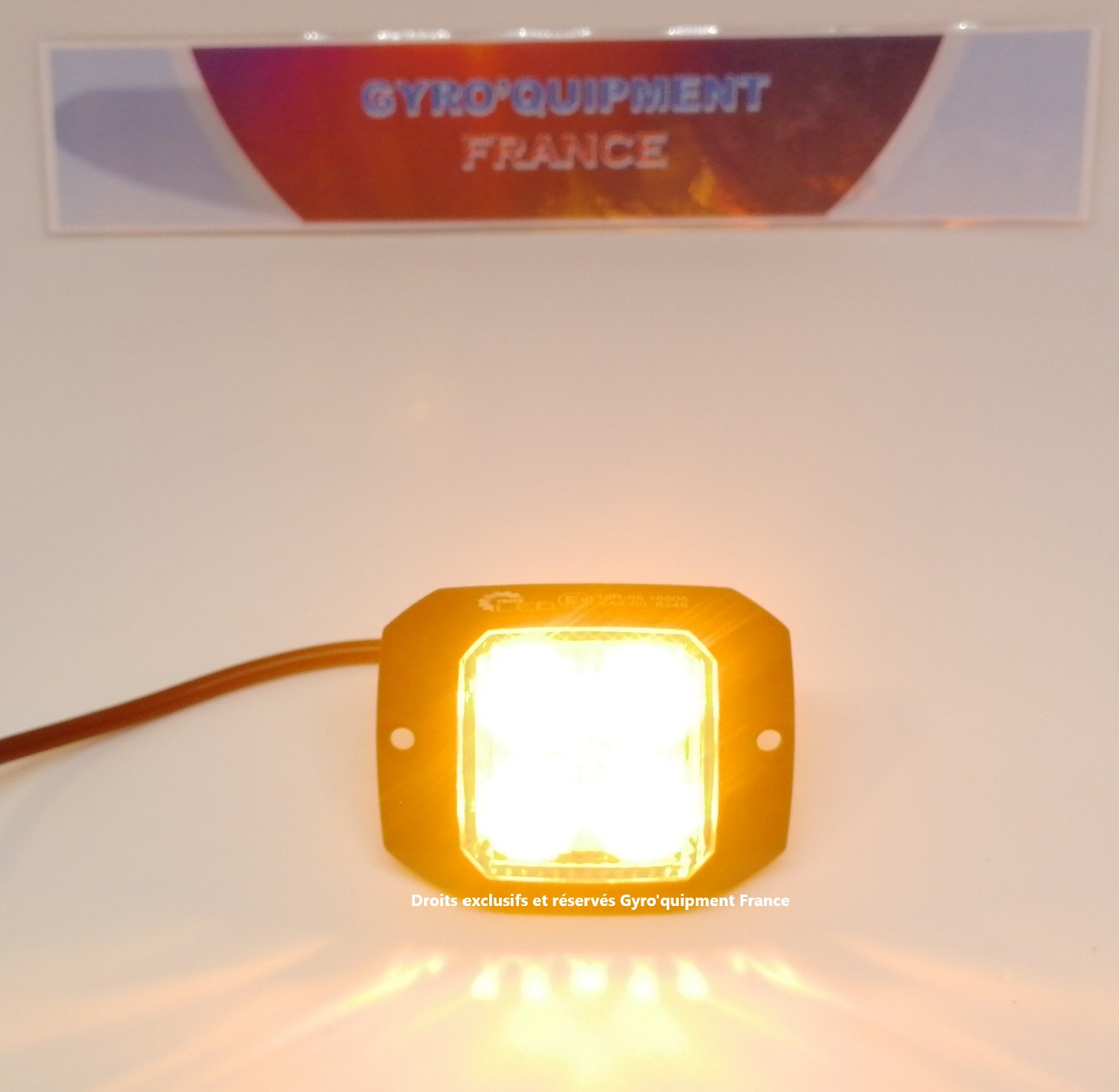 Gyrophare Feux de calandre stroboscopique Orange à led secours intervention voirie 