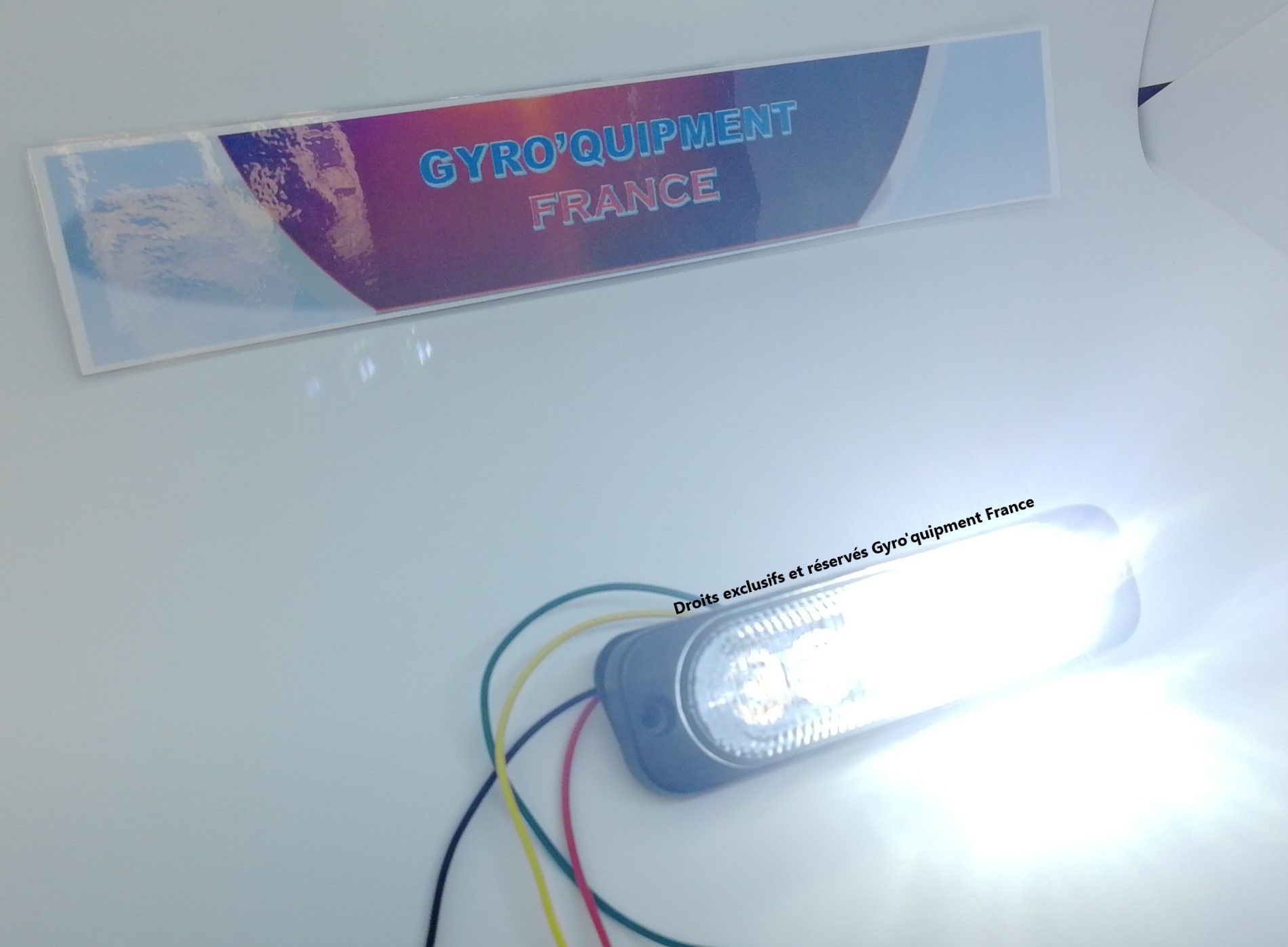 Gyrophare Feux de calandre Blanc stroboscopique à led secours intervention voirie