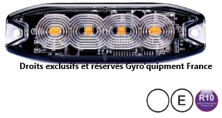 Feu stroboscopique à led extra fin Blanc 12-24 V Intervention dépannage sécurité convoi