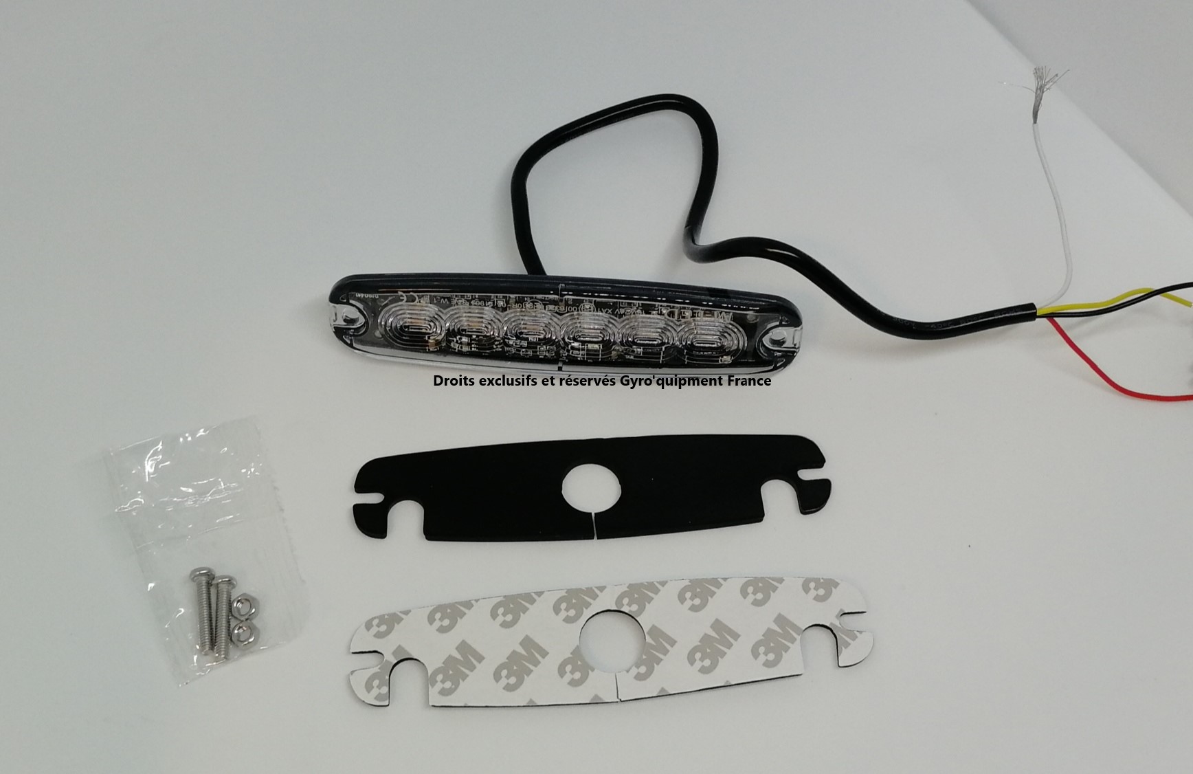 Feu stroboscopique à led extra fin 12-24 V Intervention Blanc secours dépannage