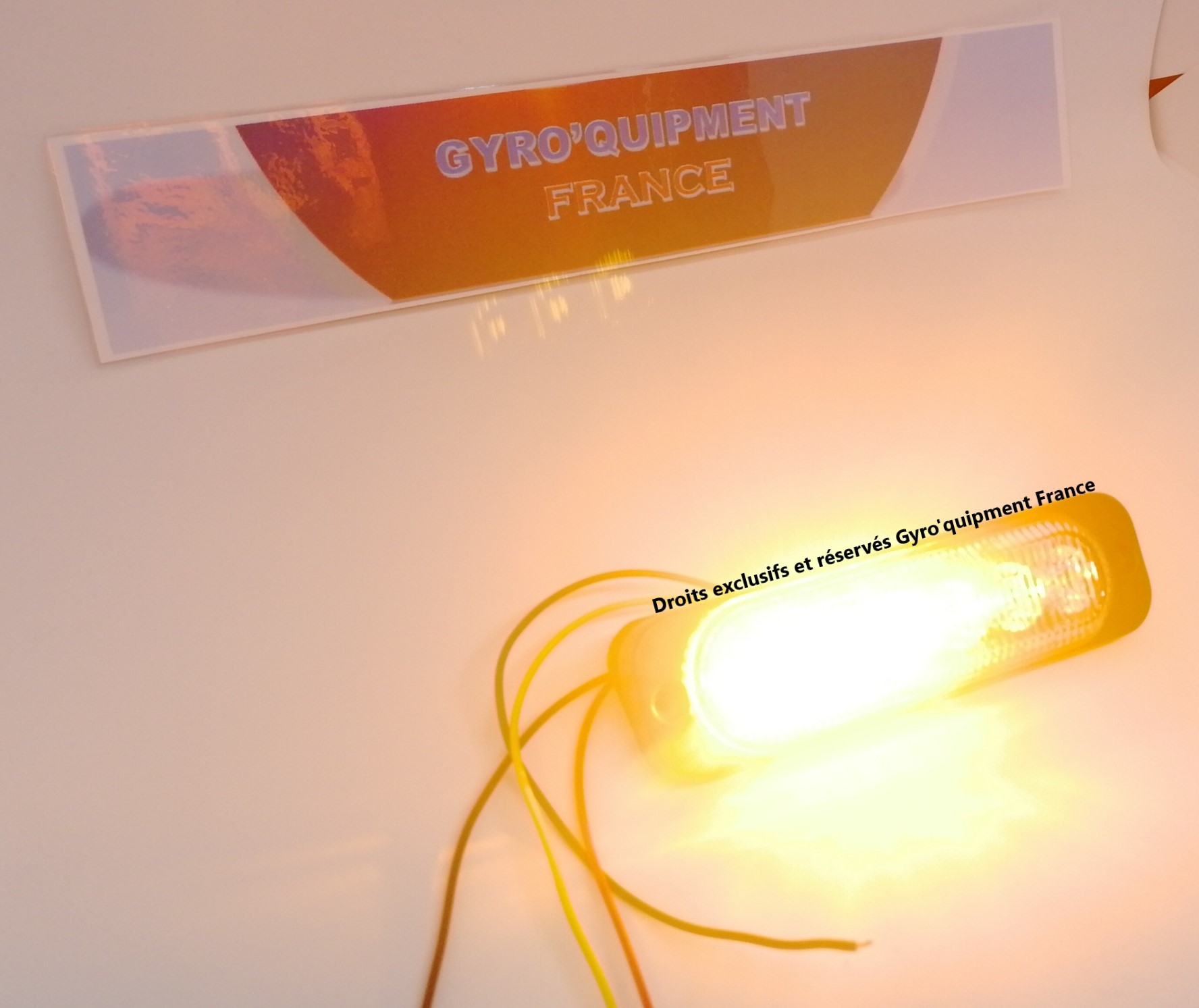 Gyrophare Feux de calandre Blanc-orange bicolore stroboscopique à led secours intervention voirie