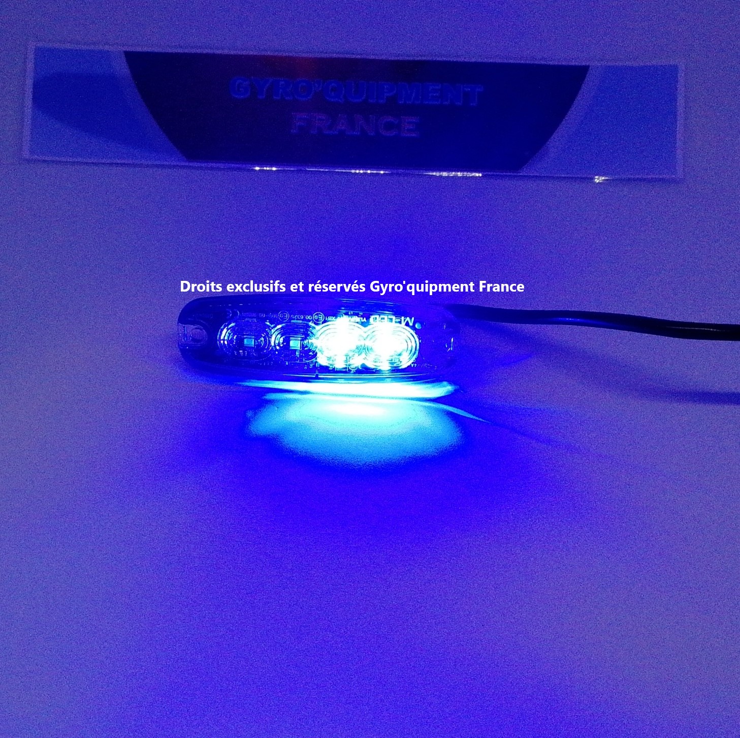 Feu stroboscopique à led extra fin 12-24 V police nationale, police municipale, transplantation